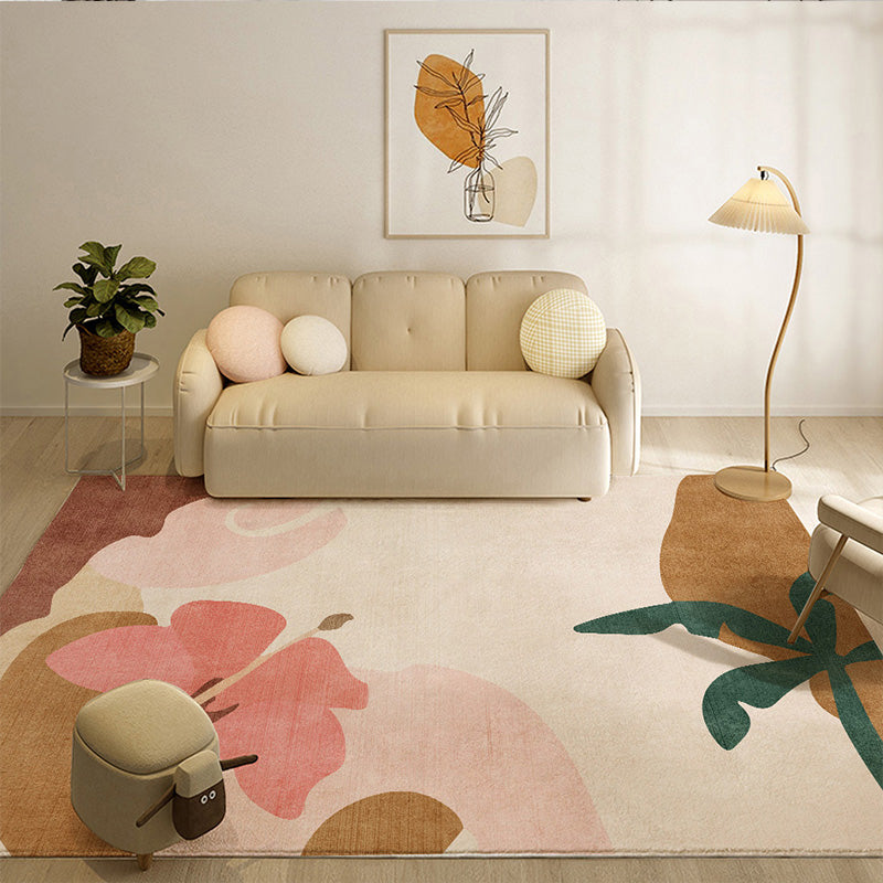 Funky Area Carpet Funky Contrast Panel Area Rug Polyester Washable Carpet with Non-Slip Backing