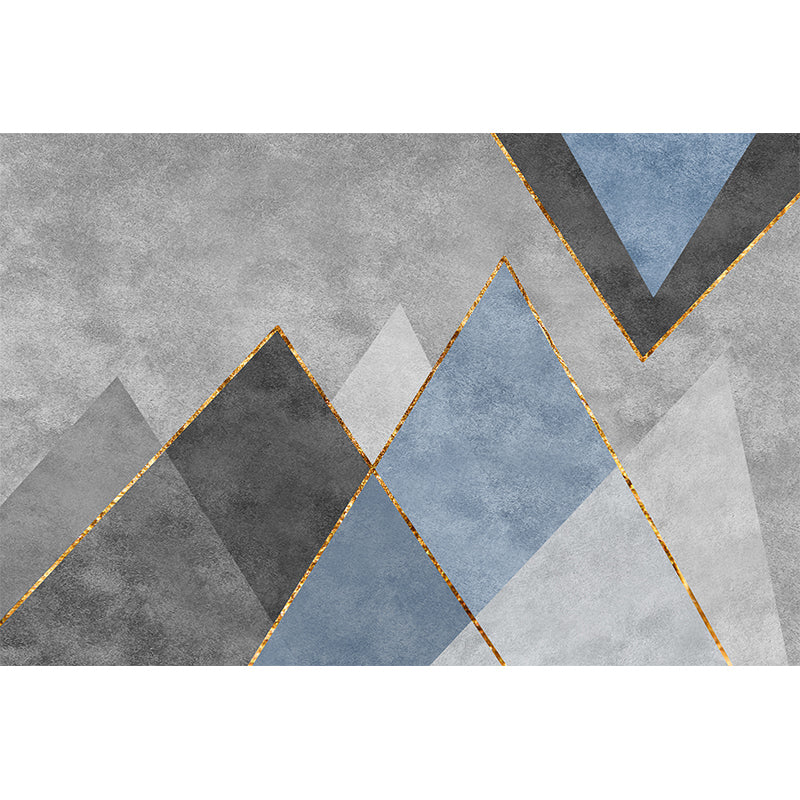 Funky Area Carpet Funky Contrast Panel Area Rug Polyester Washable Carpet with Non-Slip Backing