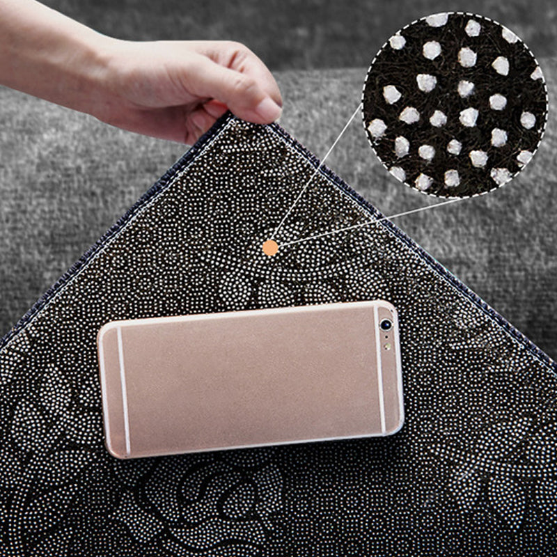 Chic Grey Carpet Modern Geometric Pattern Rug Polyester Stain Resistant Area Rug for Drawing Room