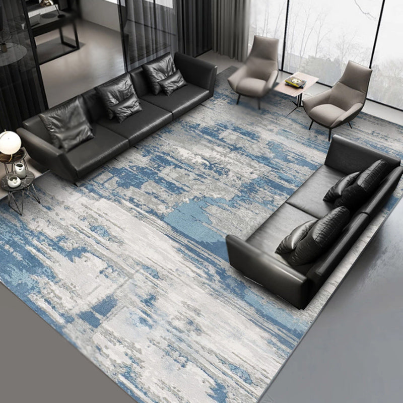 Stilvoller moderner Teppichfarbe Block Polyester Fläche Teppich Flecken widerstandsfähiger Teppich für Wohnkultur