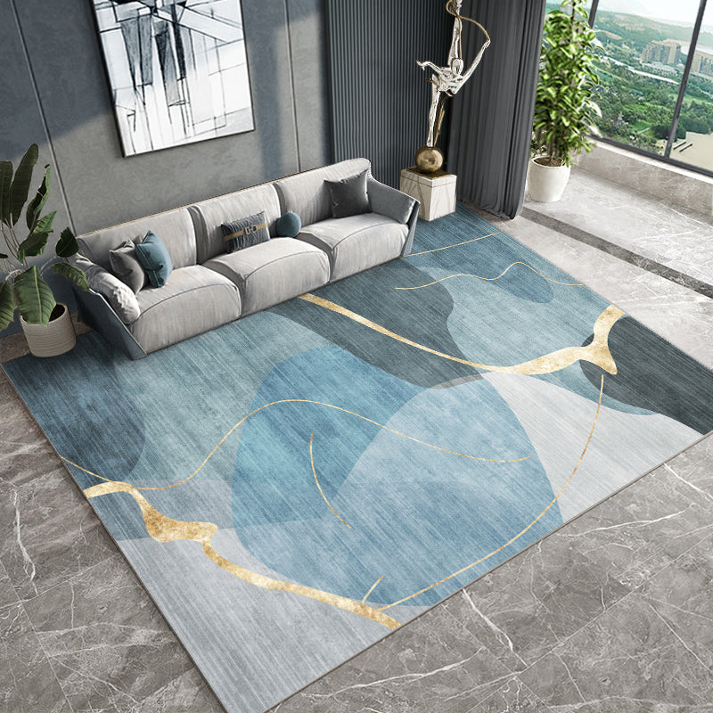 Luxury Carpet Funky Contrast Panel Area Rug Washable Polyester Stain Resistant Carpet for Home Decor