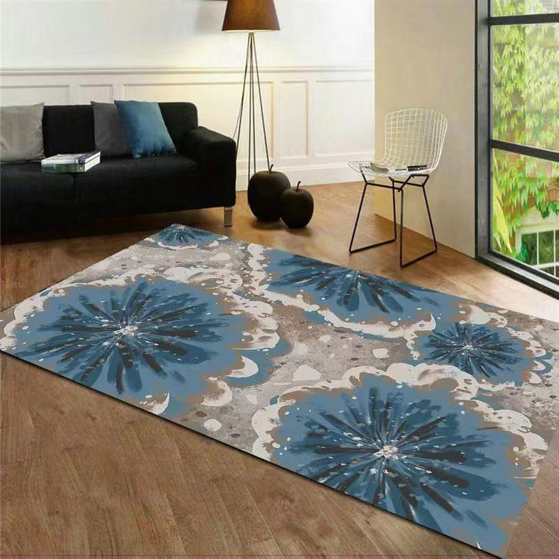 Contemporary Rug Fancy Abstract Pattern Area Carpet Polyester Stain Resistant Carpet for Living Room