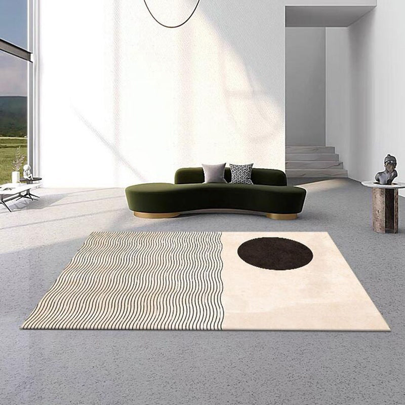 Leisure Area Rug Minimalist Polyester Carpet Washable Area Carpet for Living Room