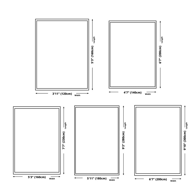 Chic Modern Carpet Grey Geometric Print Rug Polyester Stain Resistant Rug for Home Decor