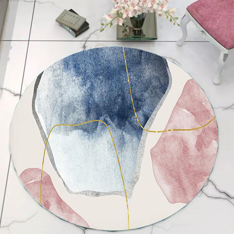 Luxuriant Modern Rug Blending Circle Rug Non-Slip Backing Rug for Living Room