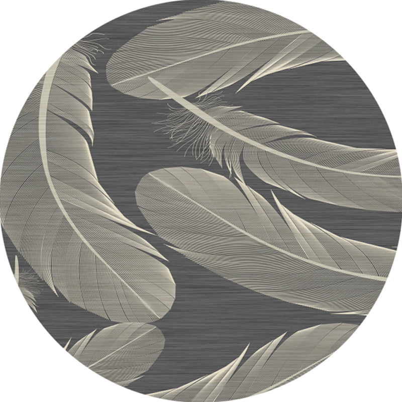 Luxuriant Modern Rug Blending Circle Rug Non-Slip Backing Rug for Living Room