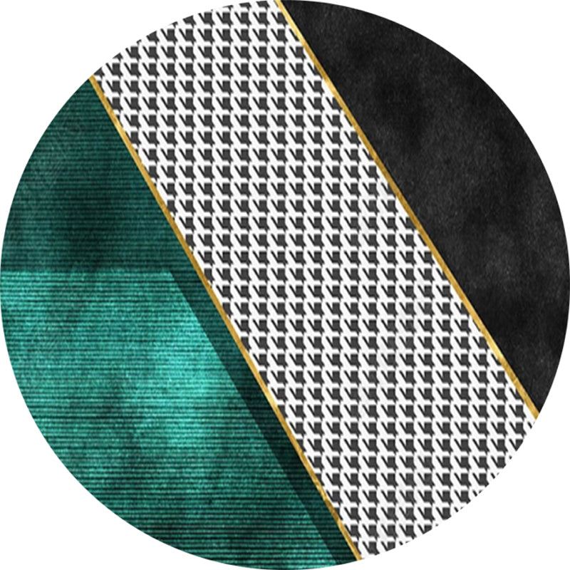 Luxuriant Modern Rug Blending Circle Rug Non-Slip Backing Rug for Living Room