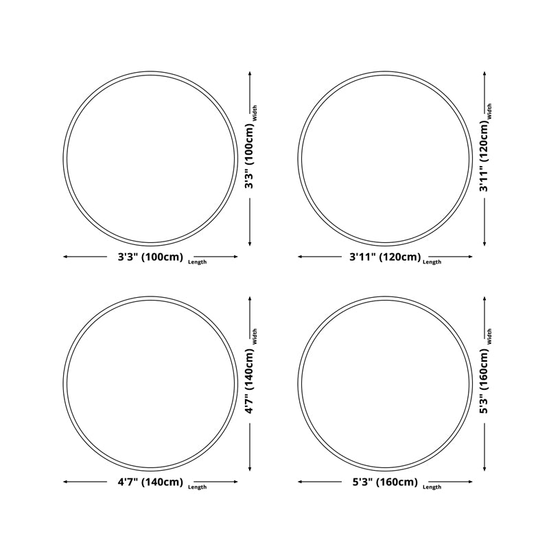 Luxuriant Modern Rug Blending Circle Rug Non-Slip Backing Rug for Living Room