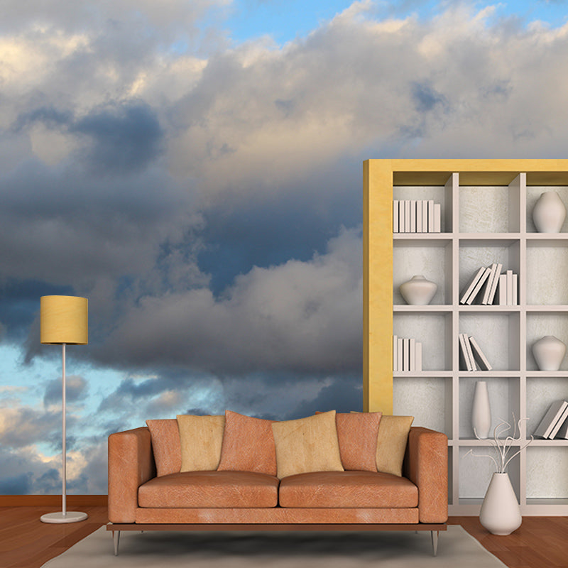Moisture-Resistant Sky Mural Full Size Wall Covering for Home Decoration