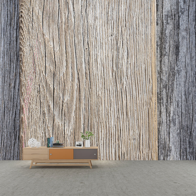 Simple Wood Mural Minimalist Wall Covering for Living Room, Size Optional