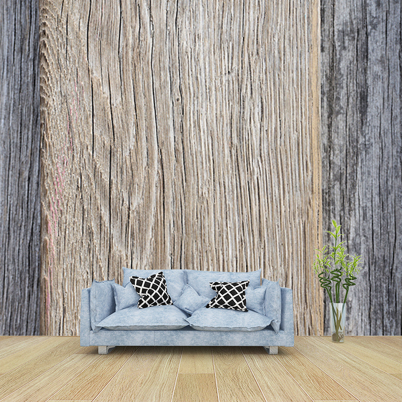 Simple Wood Mural Minimalist Wall Covering for Living Room, Size Optional