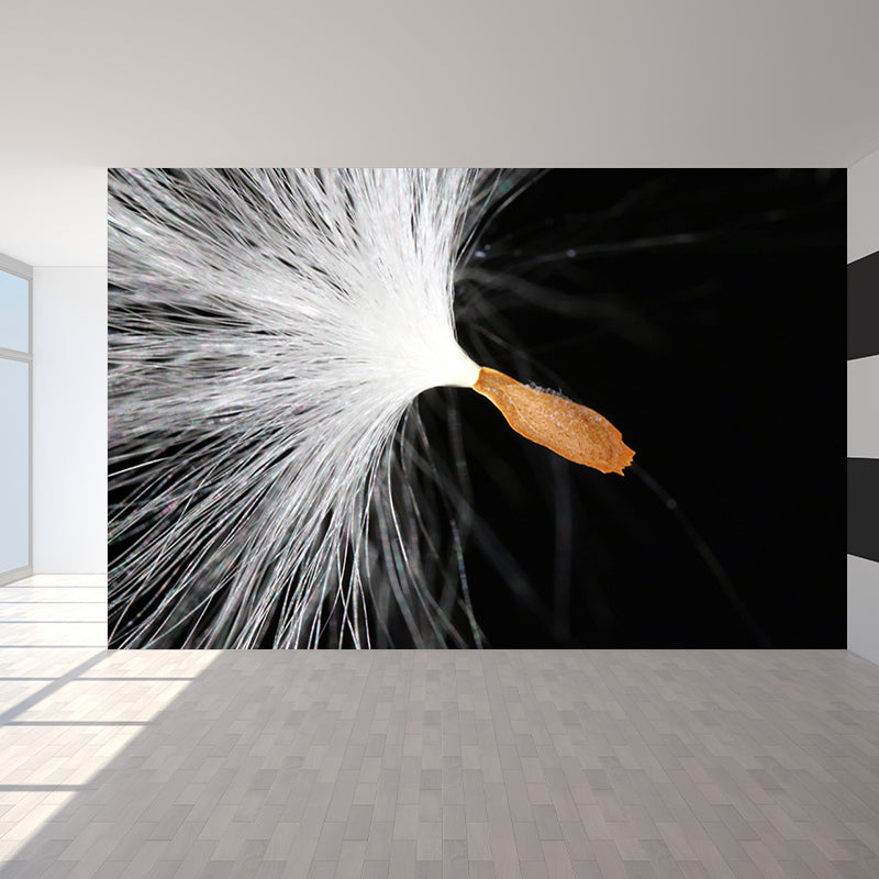 Simple Feather Wall Murals Contemporary Wall Art for Bedroom, Moisture Resistant