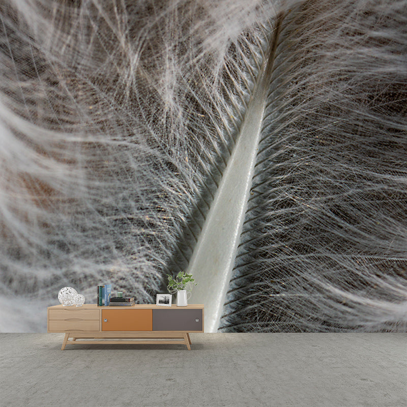 Simple Plumage Wall Murals Contemporary Wall Art for Bedroom, Water Resistant