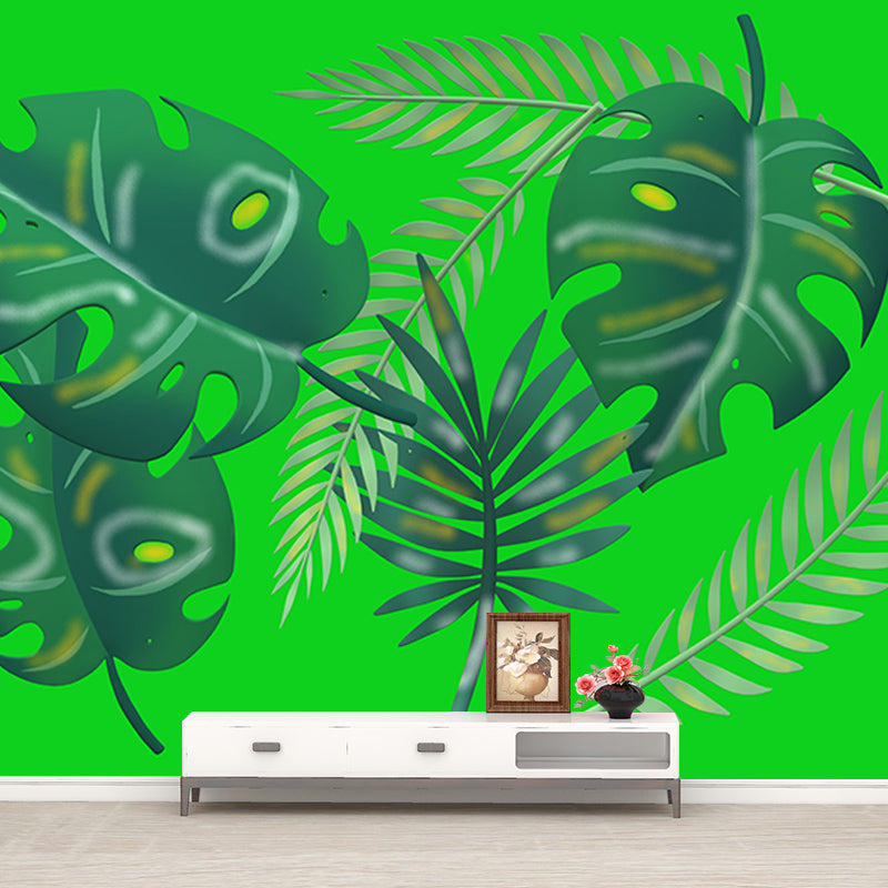 Botanical Illustration Mural Wallpaper Moisture-Resistant Wall Covering for Bedroom
