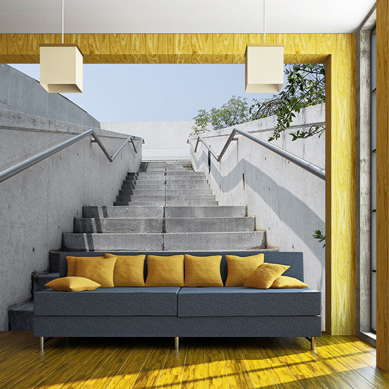 Space Extension Modern Style Mural Wallpaper Moisture-Resistant Wall Covering for Bedroom