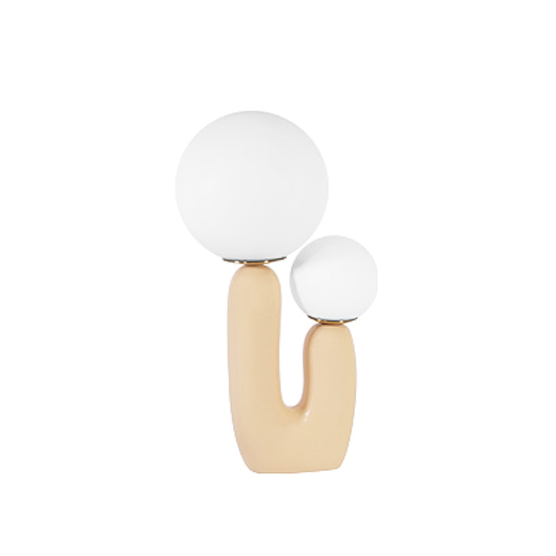 Sfera lampada da tavolo notturna in vetro contemporaneo 2 comodini leggeri per camera da letto