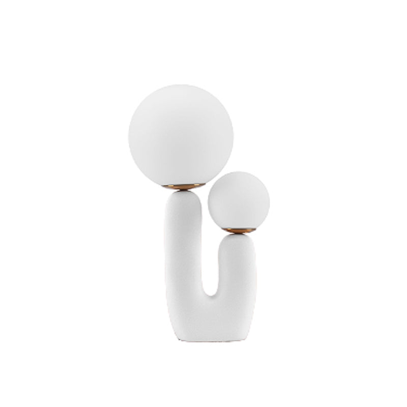 Sfera lampada da tavolo notturna in vetro contemporaneo 2 comodini leggeri per camera da letto