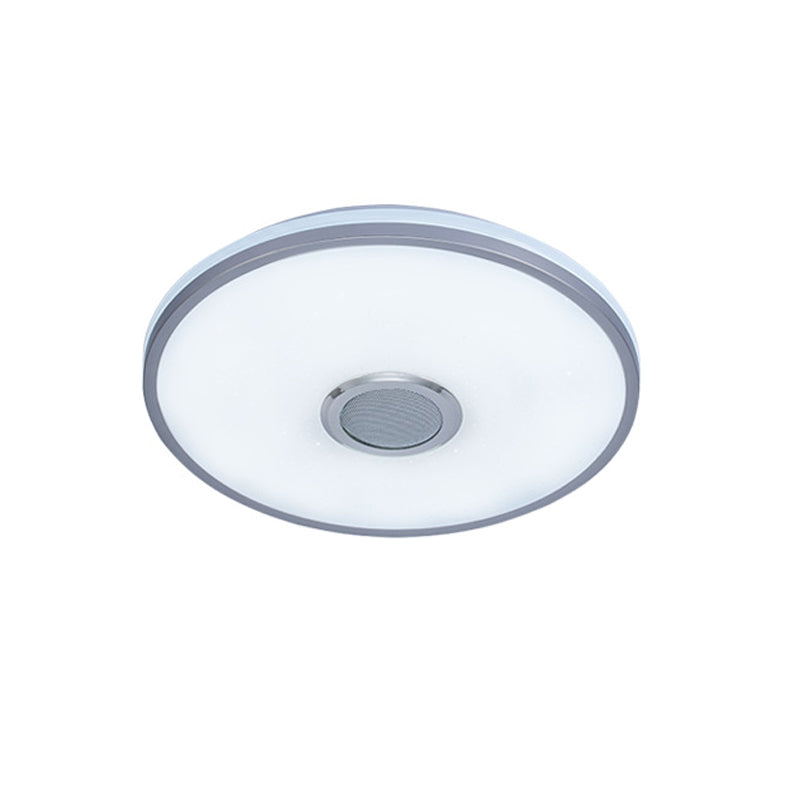 Plafonnier intelligent de forme ronde, moderne, en fer, 1 lumière, encastré, pour étude