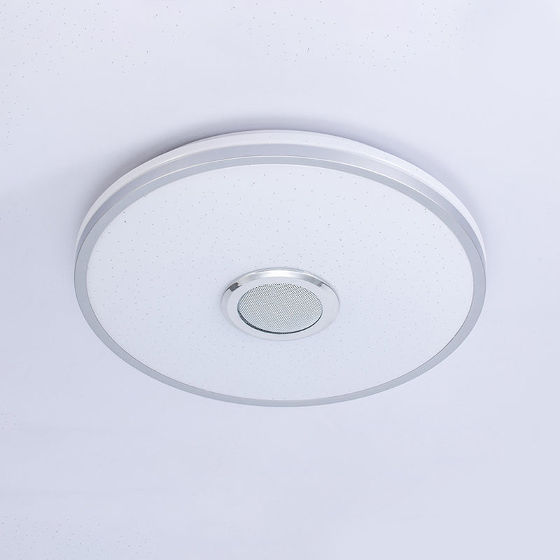 Plafonnier intelligent de forme ronde, moderne, en fer, 1 lumière, encastré, pour étude