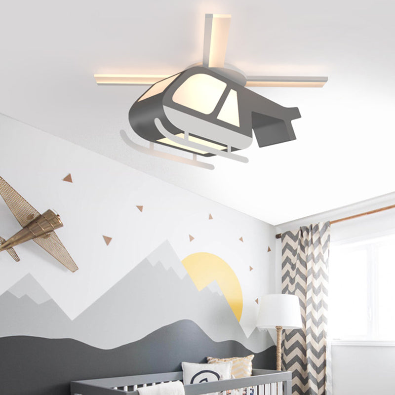 Contemporary Style Airplane Ceiling Lights Metal Flush Mount Lights