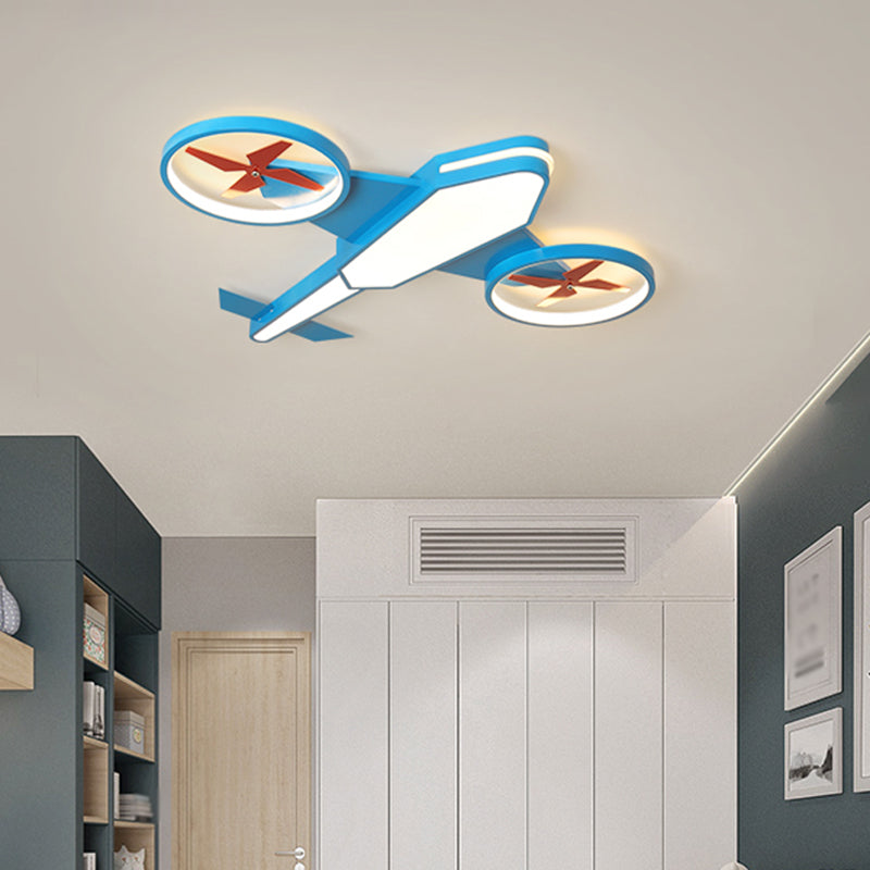 Contemporary Style Airplane Ceiling Lights Metal Flush Mount Lights