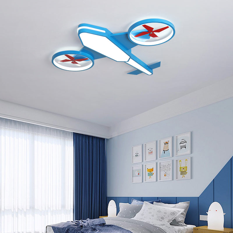 Contemporary Style Airplane Ceiling Lights Metal Flush Mount Lights