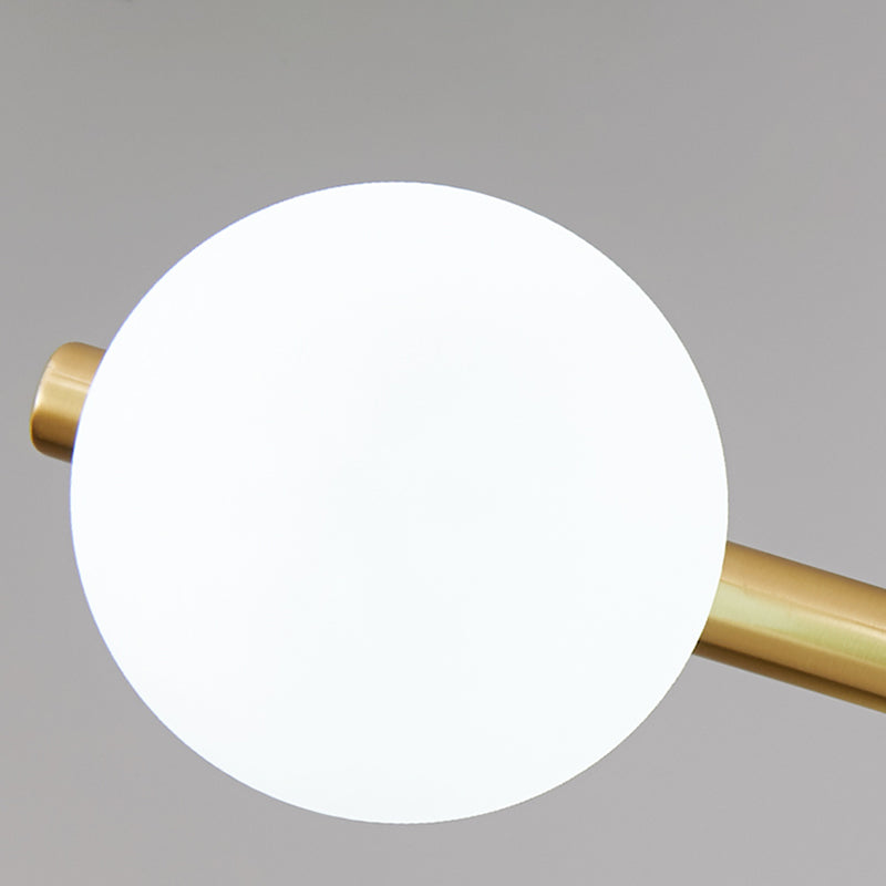 Modern Style Spherical Shape Island Lights Glass Island Lighting in Gold