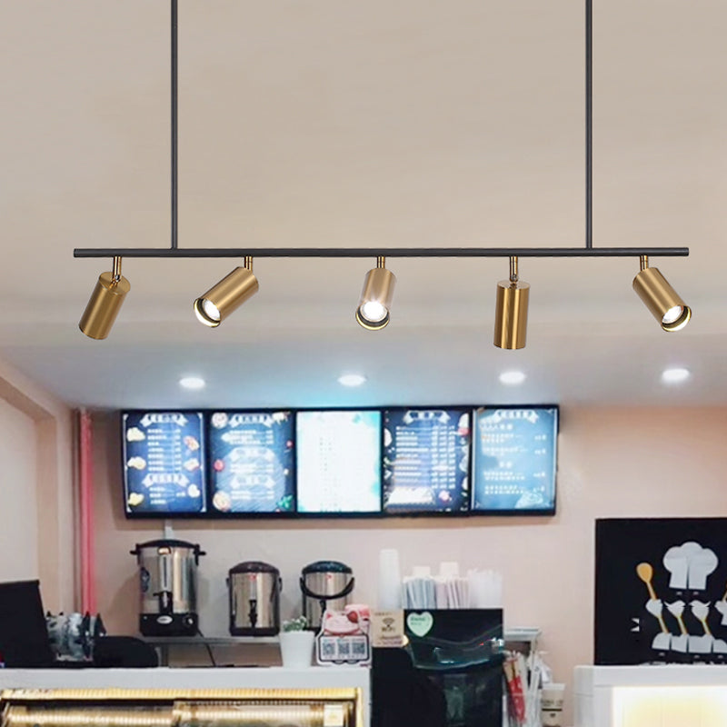 Cylinder Island Lights Contemporary Metal Island Lighting Fixture for Kitchen