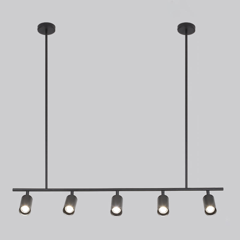 Cylinder Island Lights Contemporary Metal Island Lighting Fixture for Kitchen