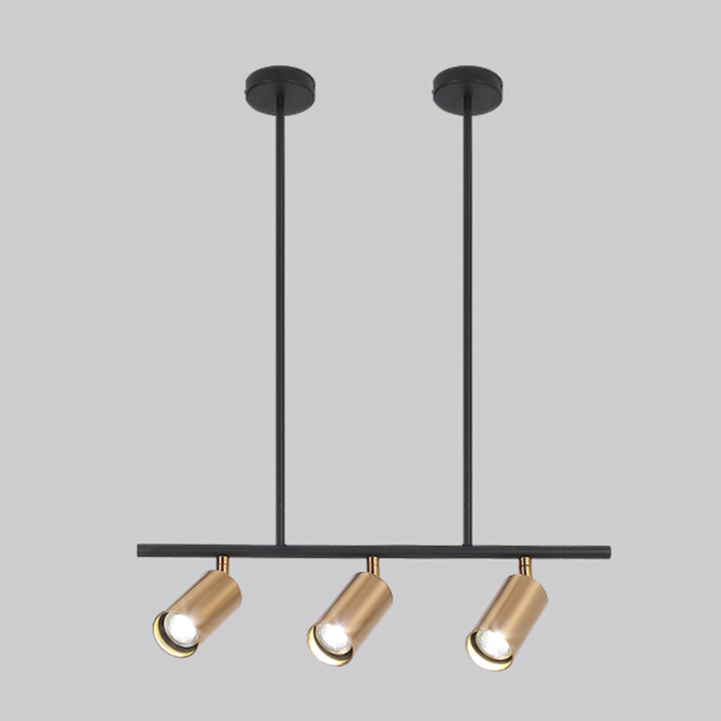 Cylinder Island Lights Contemporary Metal Island Lighting Fixture for Kitchen