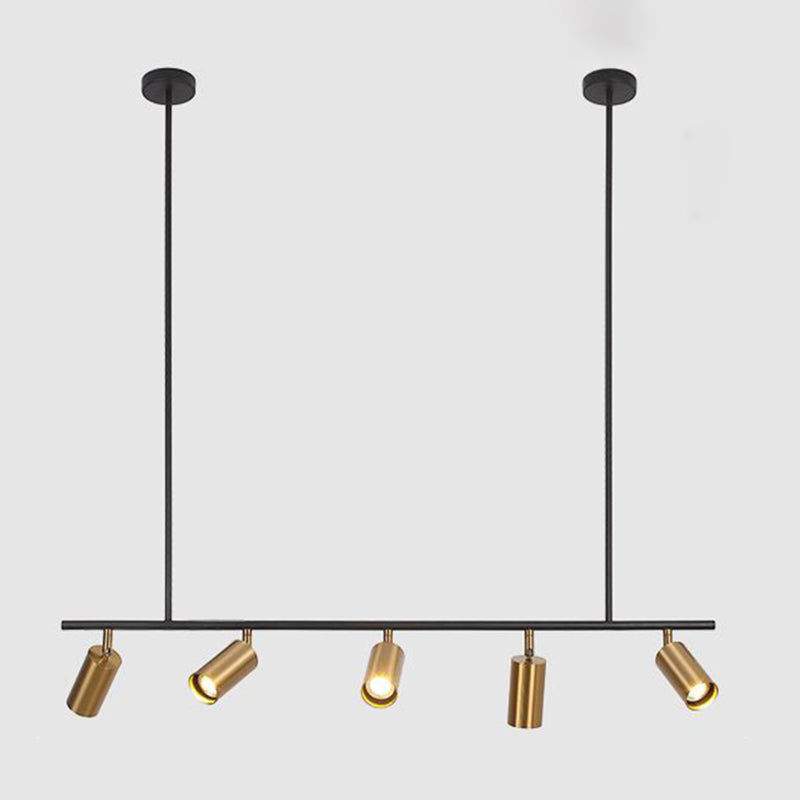 Cylinder Island Lights Contemporary Metal Island Lighting Fixture for Kitchen