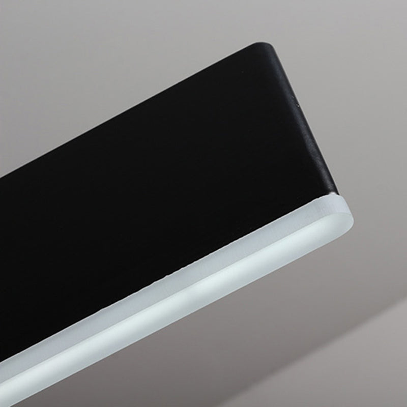 1 Light Rectangle Island Lights Contemporary Metal Island Lighting in Black