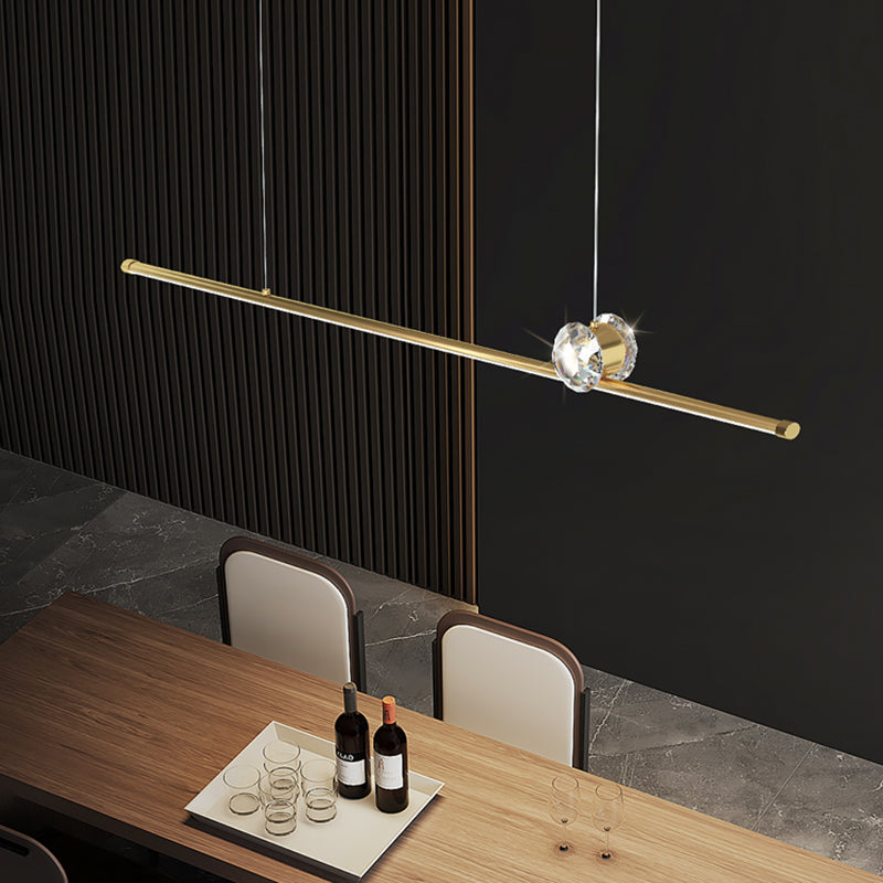 Linear Island Lights Contemporary Metal Island Lighting Fixture for Kitchen