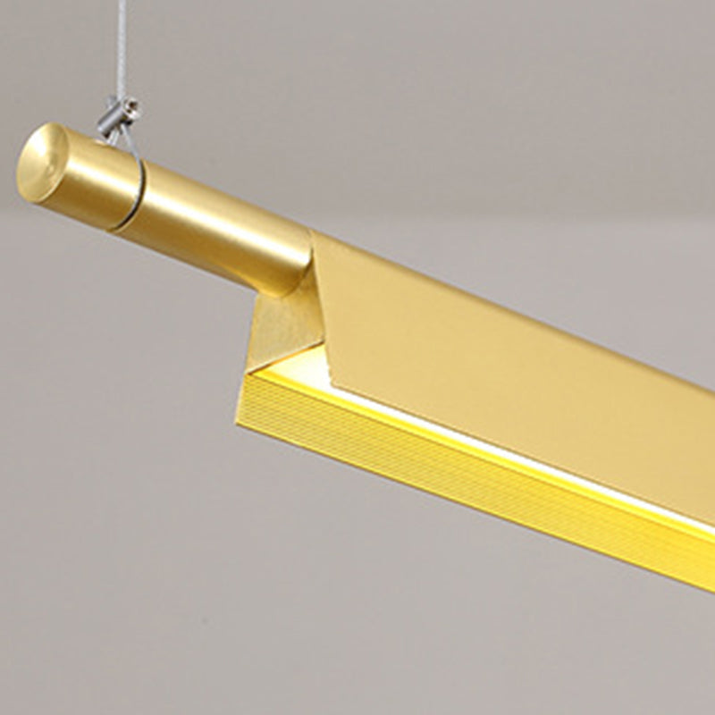 1 Light Linear Island Lights Contemporary Metal Island Lighting Fixture