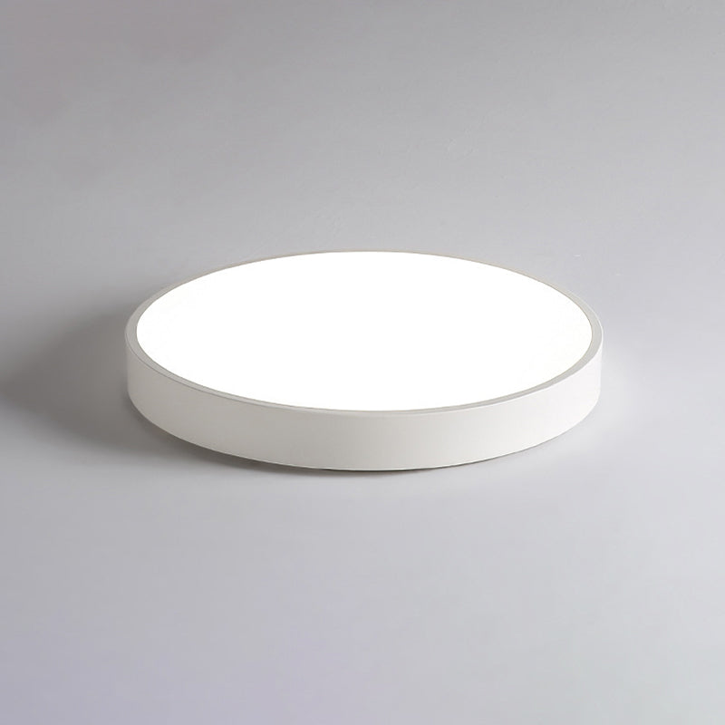 Round Shape Ceiling Lamp Modern Macaroon Iron 1 Light Flush Mount for Bedroom Balcony