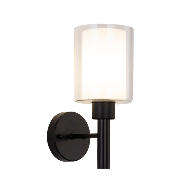Lámpara de pared de pared de pared de cilindro de estilo moderno 1 lámpara de pared ligera montada en la pared