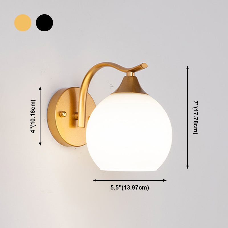 Hedendaagse stijl Orb wand gemonteerd licht glas 1 lichte wand gemonteerd lamp