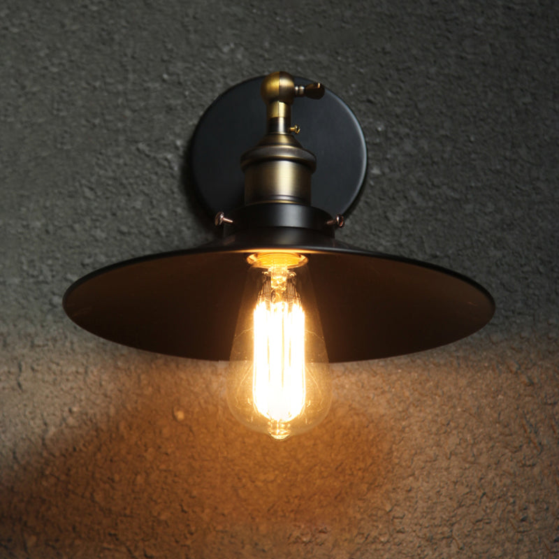 Stile industriale a parete svasata in metallo 1 metallo a parete chiara