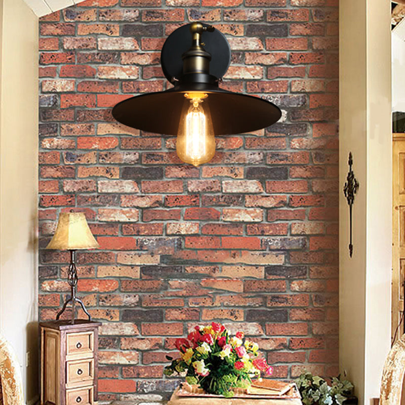 Stile industriale a parete svasata in metallo 1 metallo a parete chiara