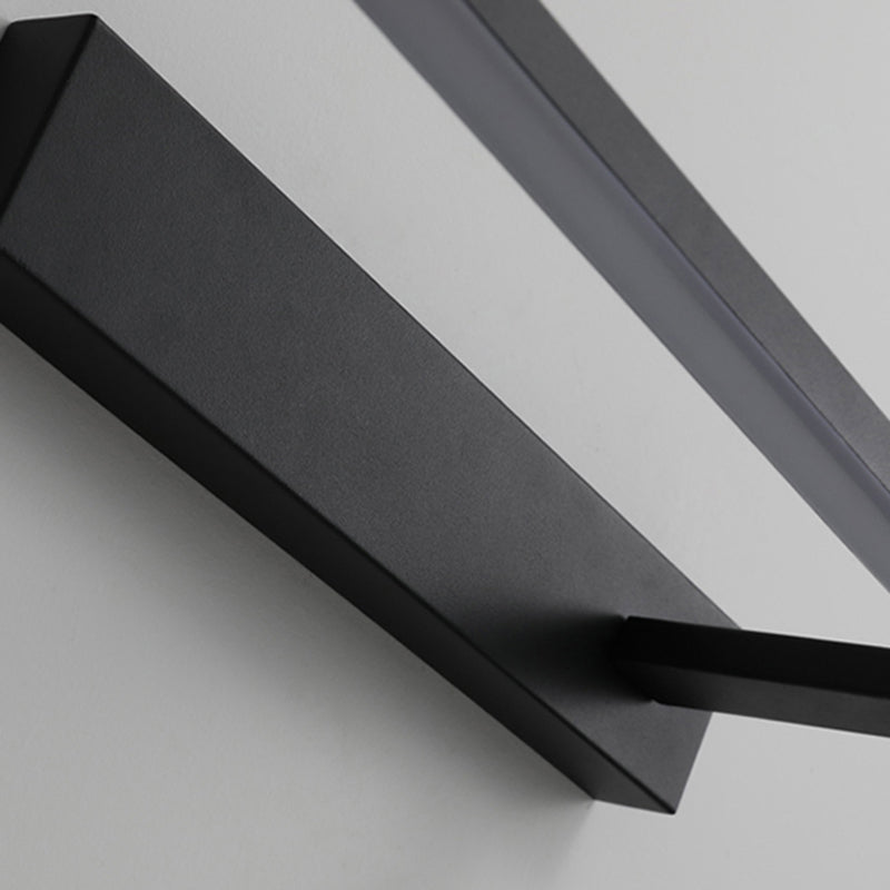 Metal Linear Shade Wall Lighting Modern Style Mirror 1 Light Wall Mounted Light Fixture