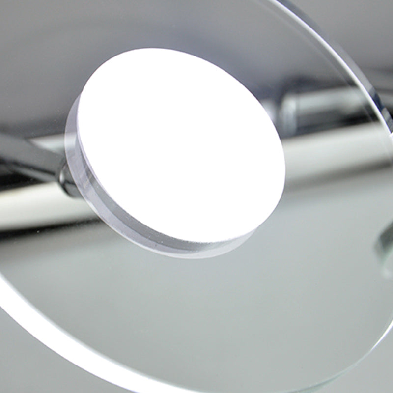 Modern Style Round LED Wall Lamps Clear Crystal Multi-Light Mirror Wall Lighting Ideas