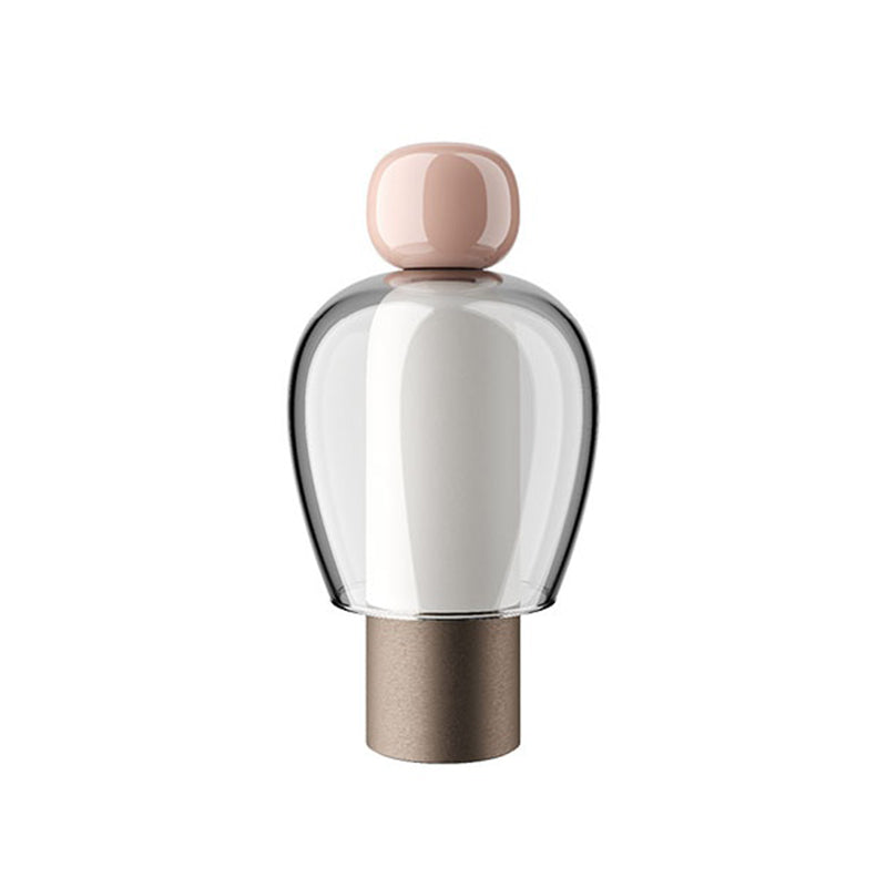 1 Lampade da tavolo notturno di funghi leggeri lampade da comodino in vetro contemporaneo