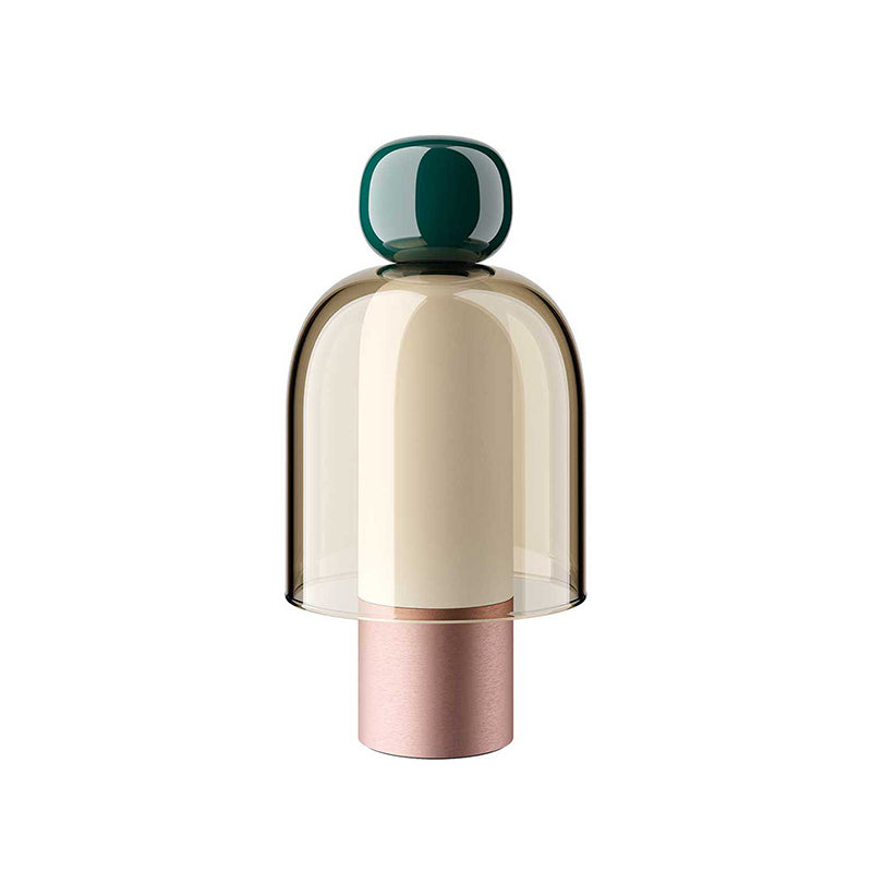 1 Lampade da tavolo notturno di funghi leggeri lampade da comodino in vetro contemporaneo