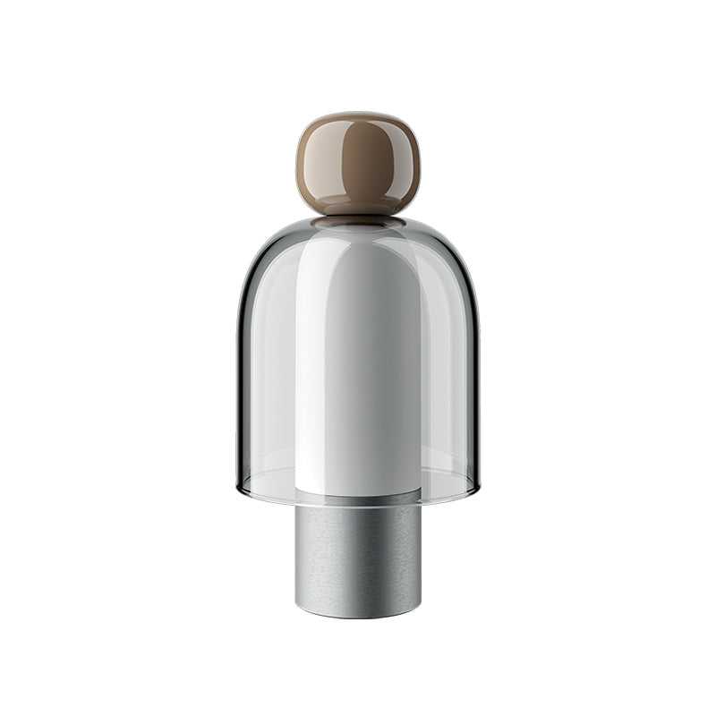 1 Lampade da tavolo notturno di funghi leggeri lampade da comodino in vetro contemporaneo