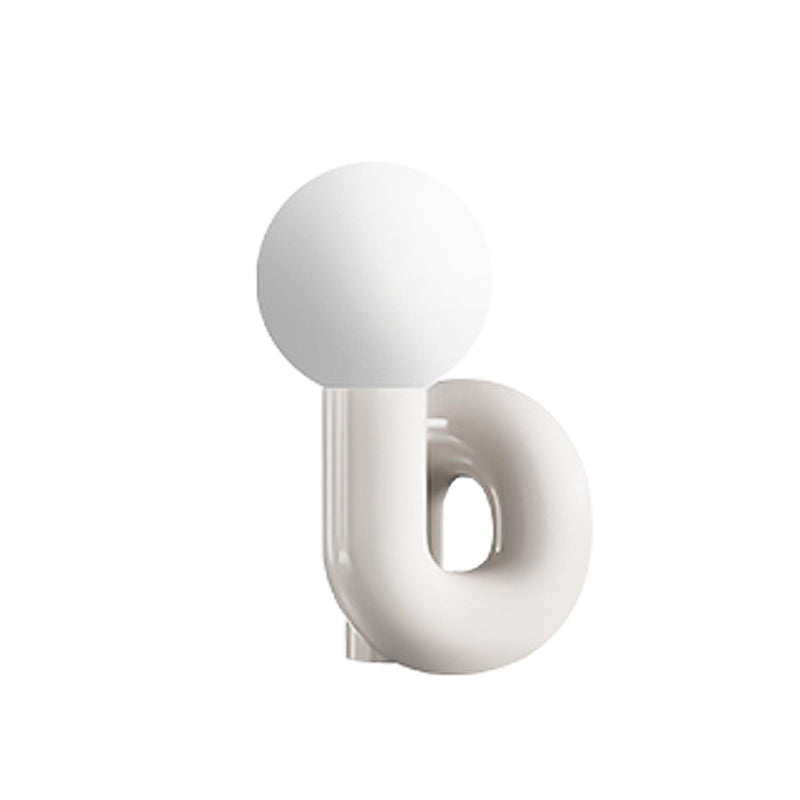 Sfera lampade da tavolo notturno in vetro contemporaneo 1 lampada leggera per camera da letto