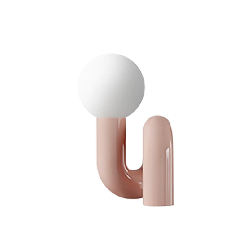 Sfera lampade da tavolo notturno in vetro contemporaneo 1 lampada leggera per camera da letto