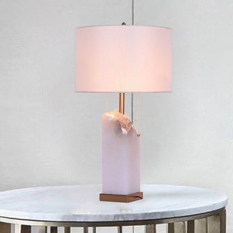 Tambour de tambour Task Éclairage moderne 2 ampoules lampe de lecture blanche avec chaîne de traction