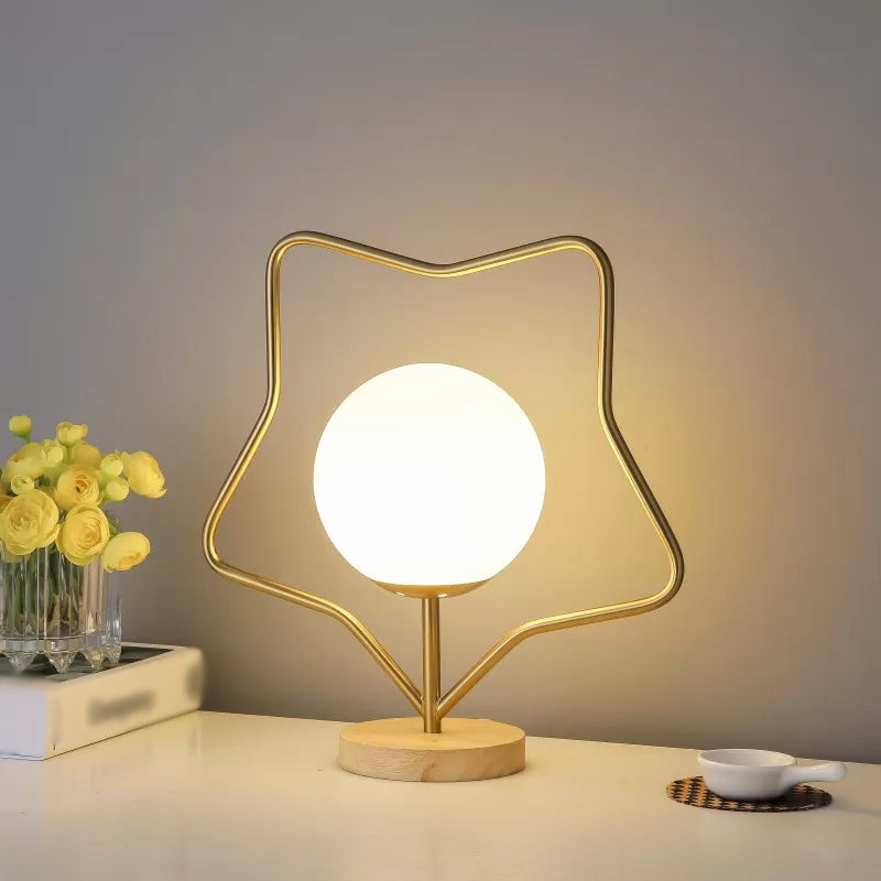 Lampade da tavolo notturno globo vetro contemporaneo 1 lampada da comodino leggero in oro