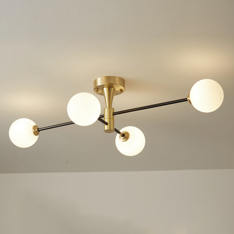 Stile moderno a forma sferica Luci di lampadina a ciondolo in vetro