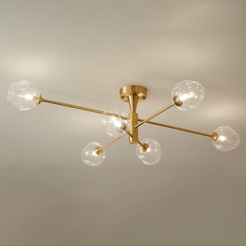 Stile moderno a forma sferica Luci di lampadina a ciondolo in vetro